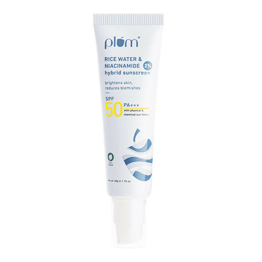 Plum 2% Niacinamide Sunscreen SPF 50 PA+++ UVA/B - Reduces Tan, No White Cast, Dermat Tested 