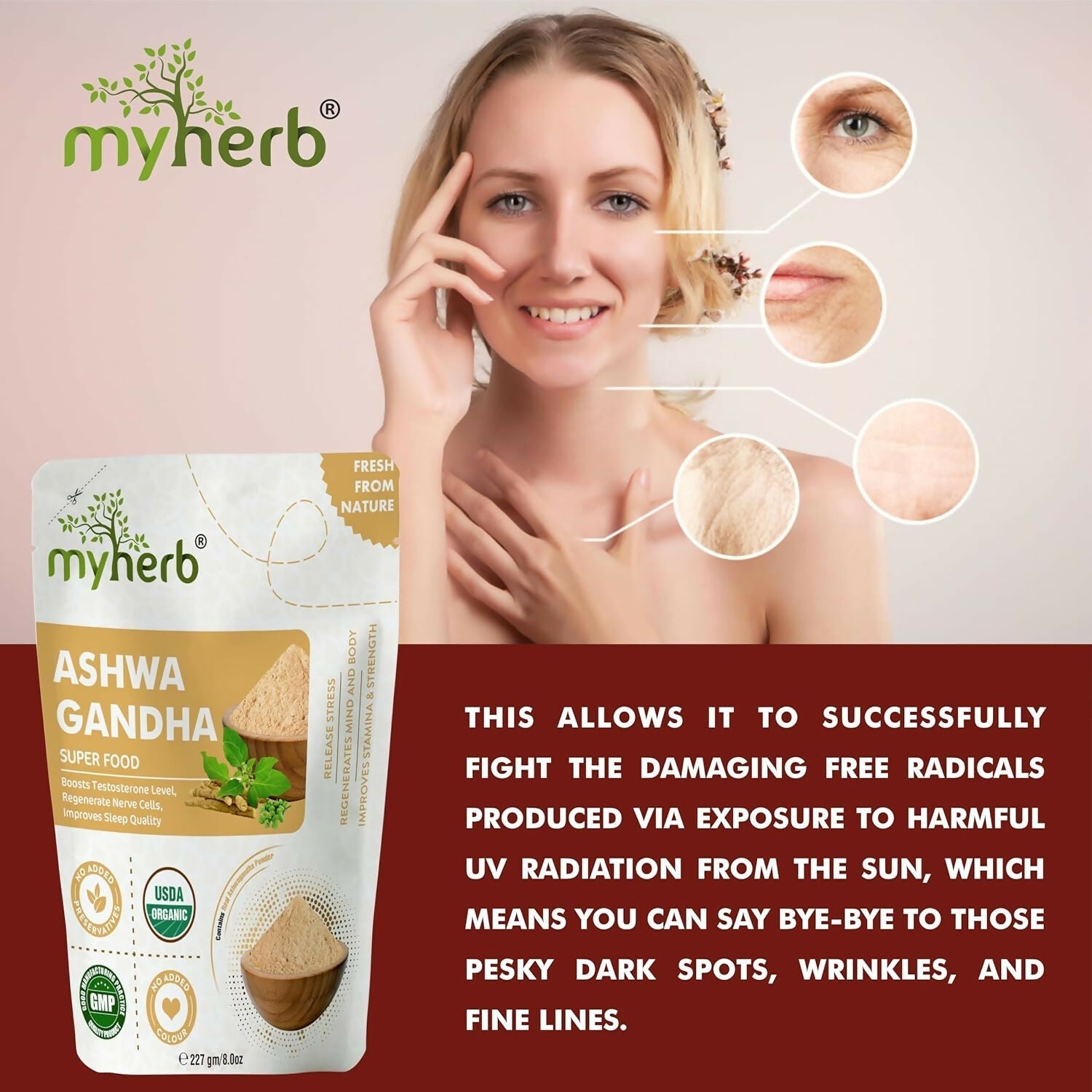 Myherb Pure Natural Organic Ashwagandha Powder 