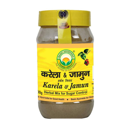 Basic Ayurveda Karela & Jamun Herbal Mix For Sugar Control 