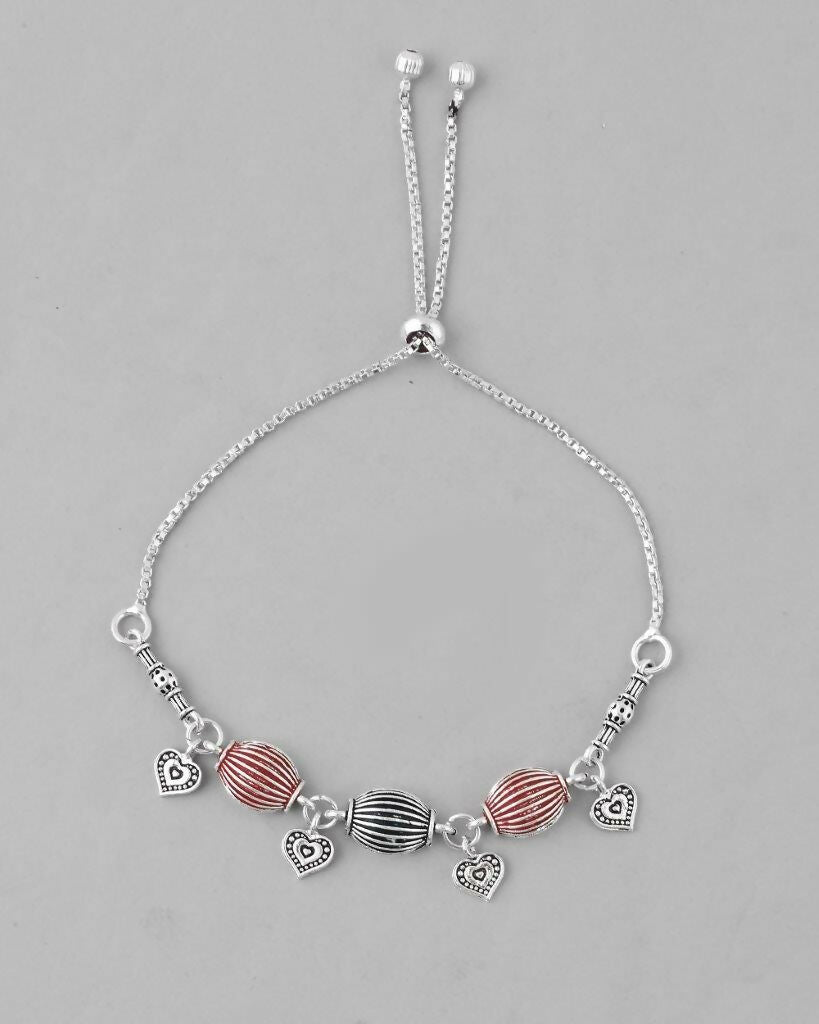 VOJ Set of 2 Traditional Done Shapped Designer Anklet 