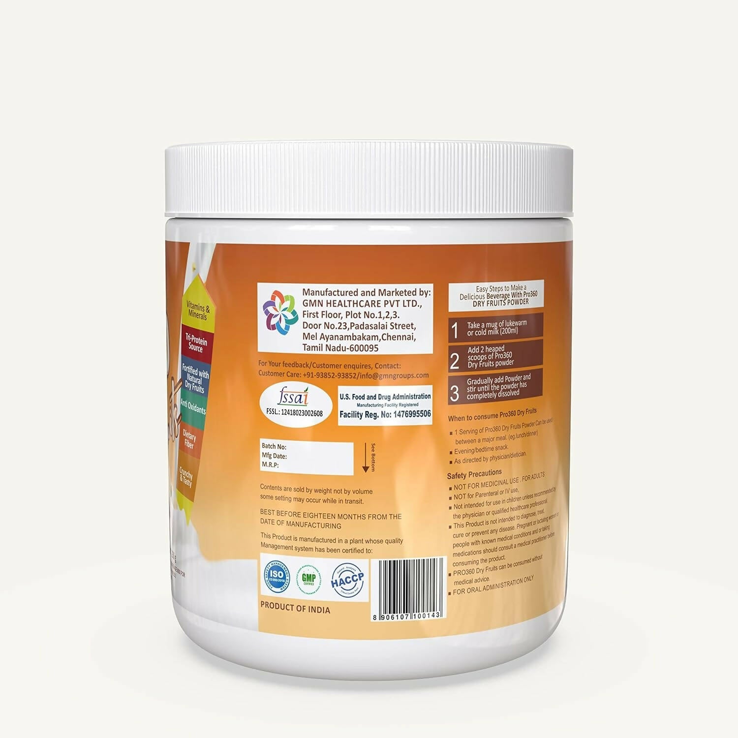 Pro360 Dry Fruits Protein Powder 