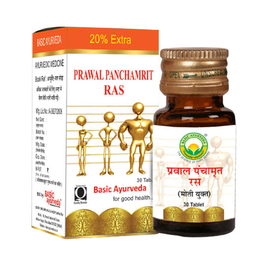 Basic Ayurveda Prawal Panchamrit Ras Tablet  Grab2Buy Basic Ayurveda Grab2Buy