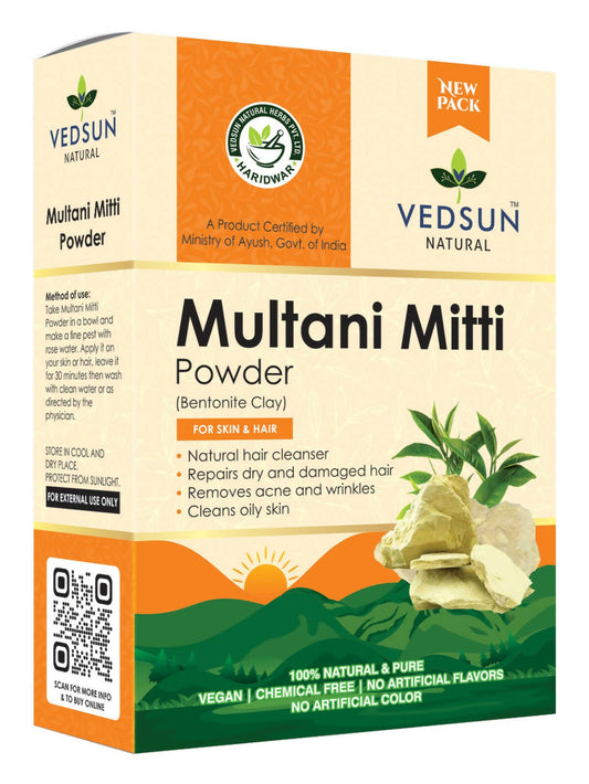 Vedsun Naturals Multani Mitti Powder for Face and Skin  Grab2Buy Vedsun Grab2Buy