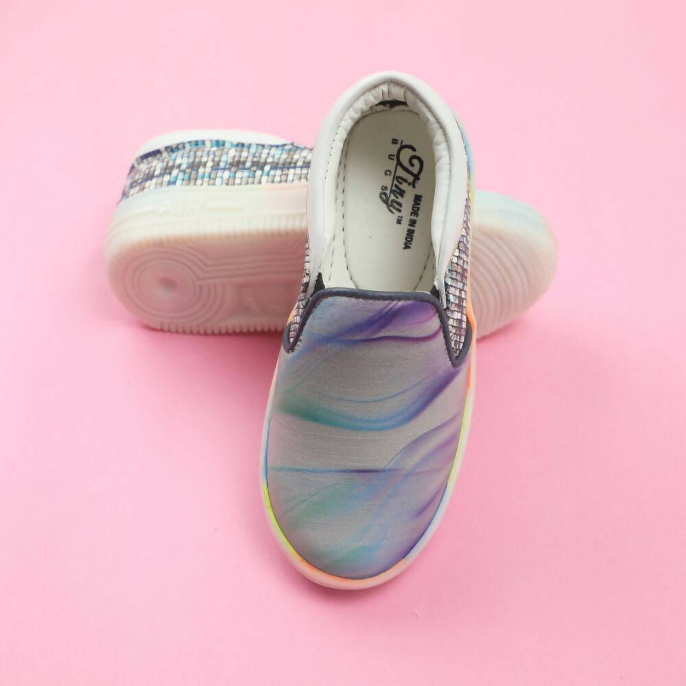 Tiny Bugs Unisex Sea Printed Slip Ons Sneakers - Grey  Grab2Buy Tiny Bugs Grab2Buy