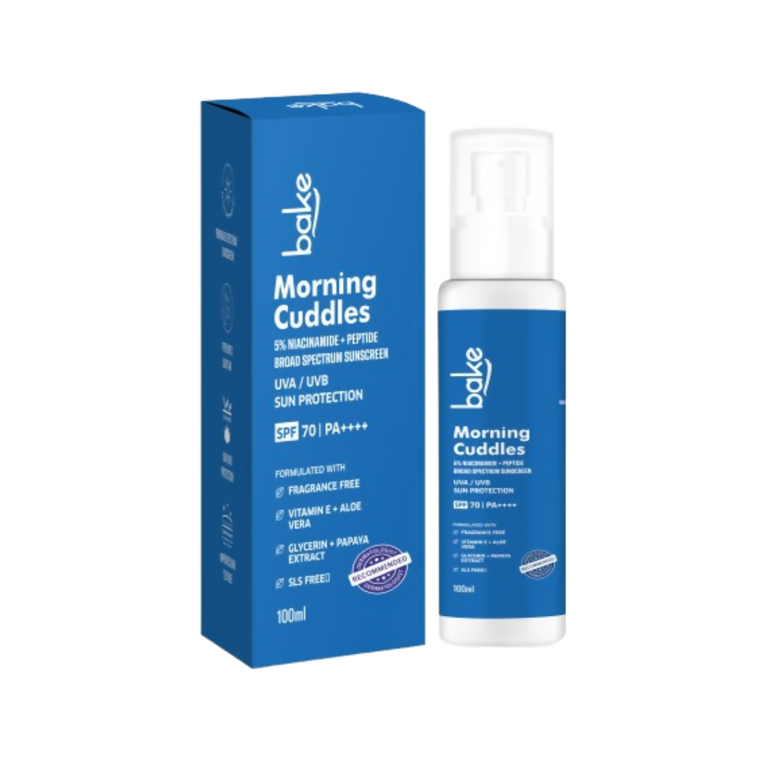 Bake Morning Cuddles 5% Niacinamide Sunscreen SPF 70  Grab2Buy Bake Grab2Buy