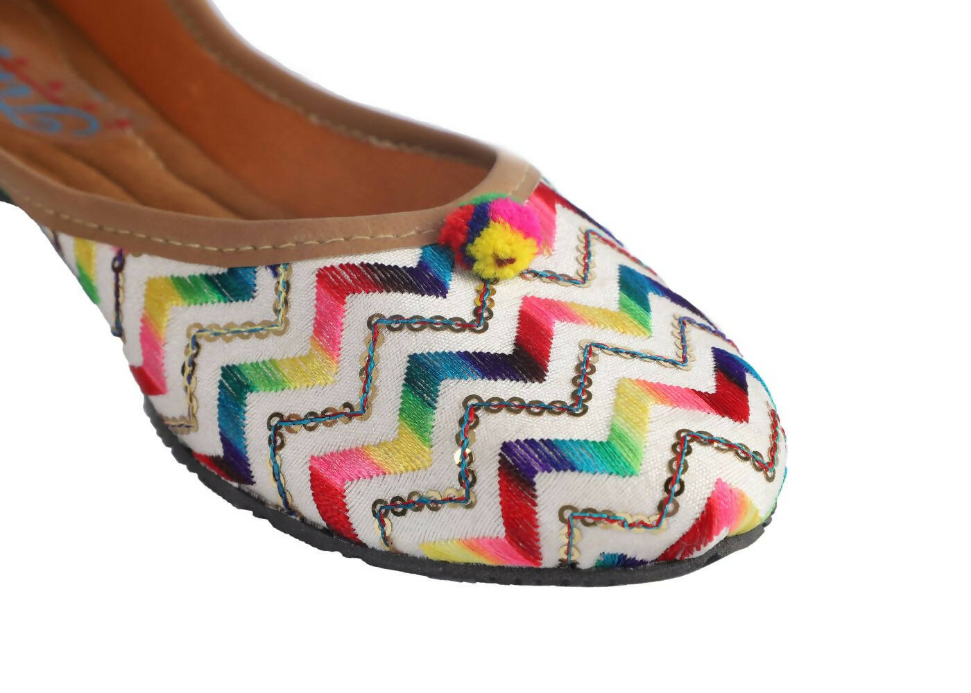 Tiny Bugs Girls Hand Crafted Ethnic Juttis - Multi  Grab2Buy Tiny Bugs Grab2Buy