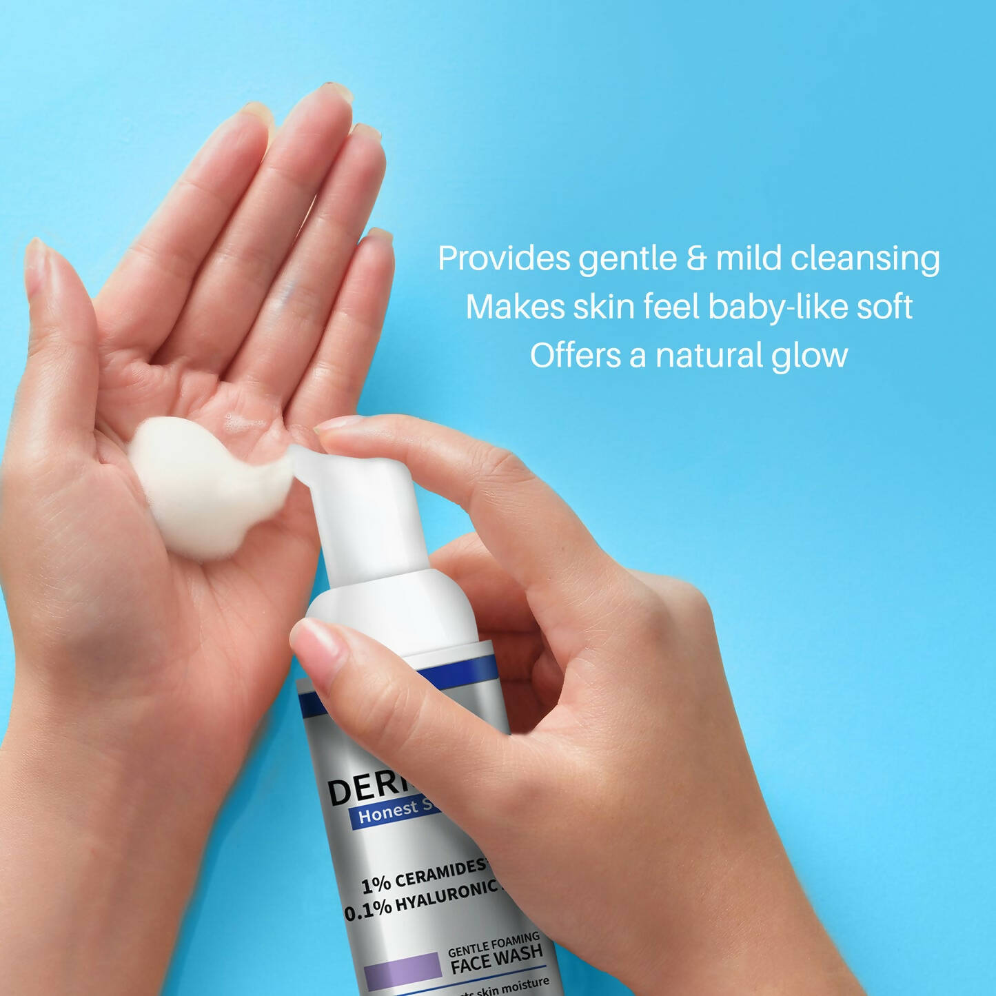 Dermdoc 1% Ceramides * & 0.1% Hyaluronic Acid Gentle Foaming Face Wash - Grab2buy