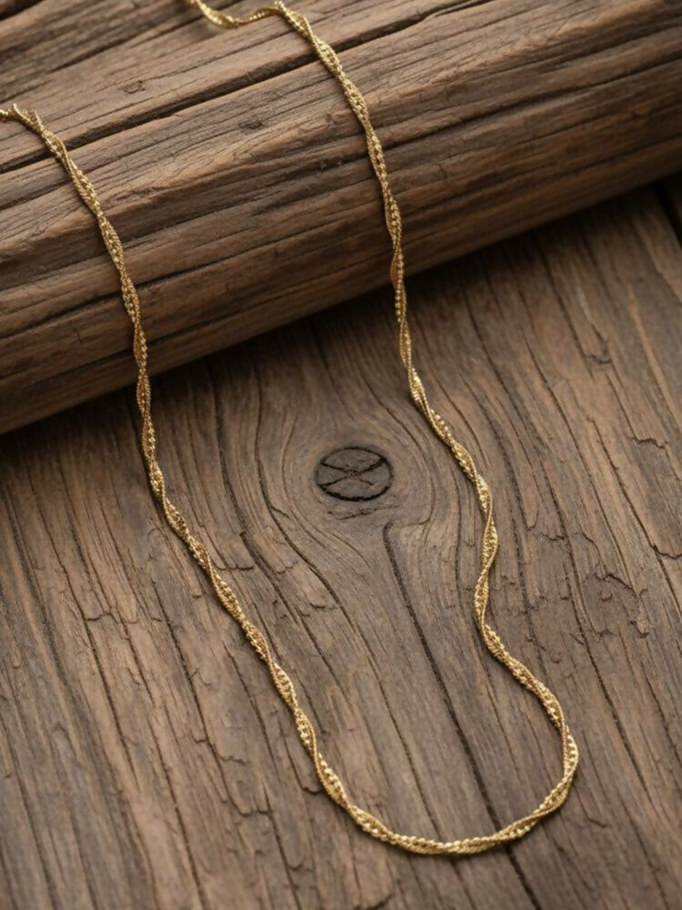 NVR Women Gold Plated Handcrafted Minimal Chain