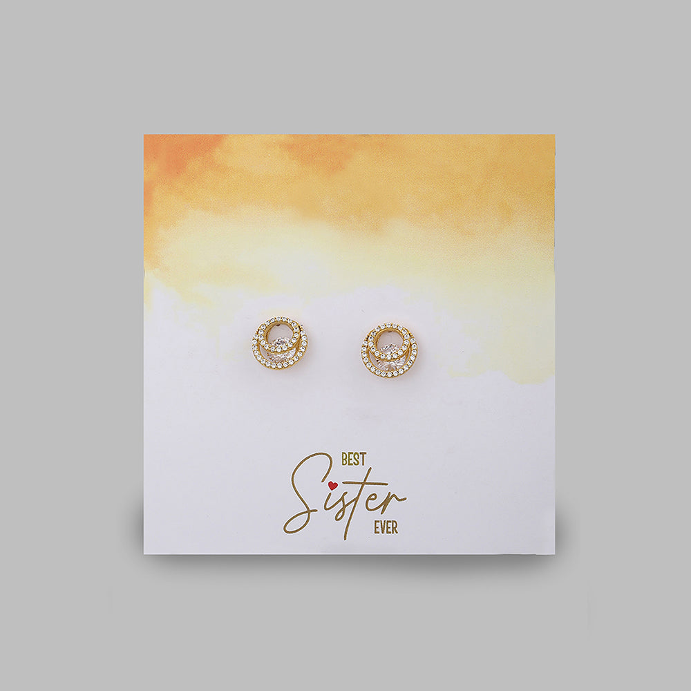 Gold-Polished Cz Pineapple Drop Earring For Women - Wahe Jewels Noz2Toz