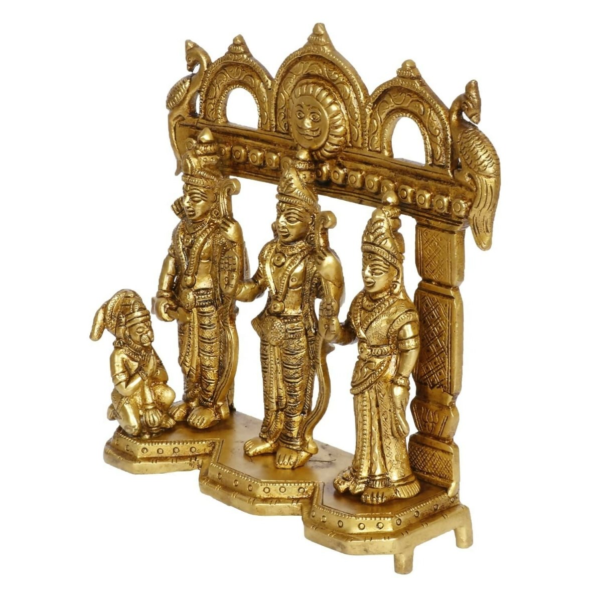 Artvarko Brass Ram Darbar Statue Shree Ram Ji Sita Laxman Hanuman - Grab2buy