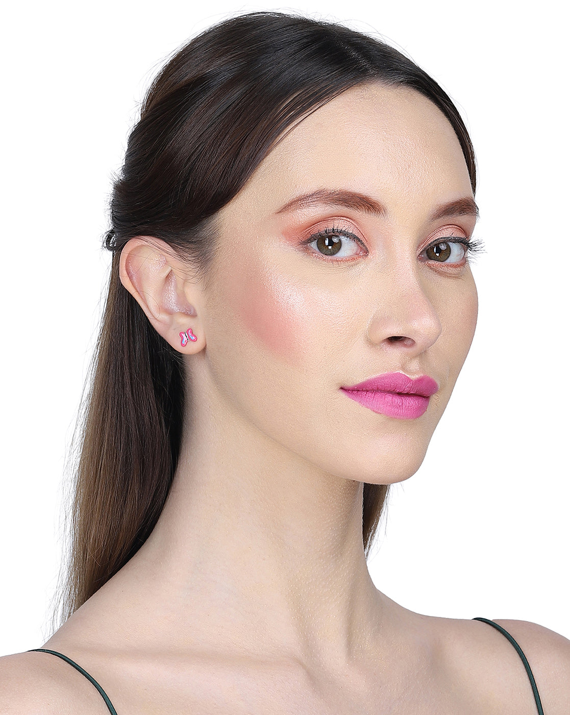 Rhodium Plated Beaded Drop Earring For Women - Wahe Jewels Noz2Toz