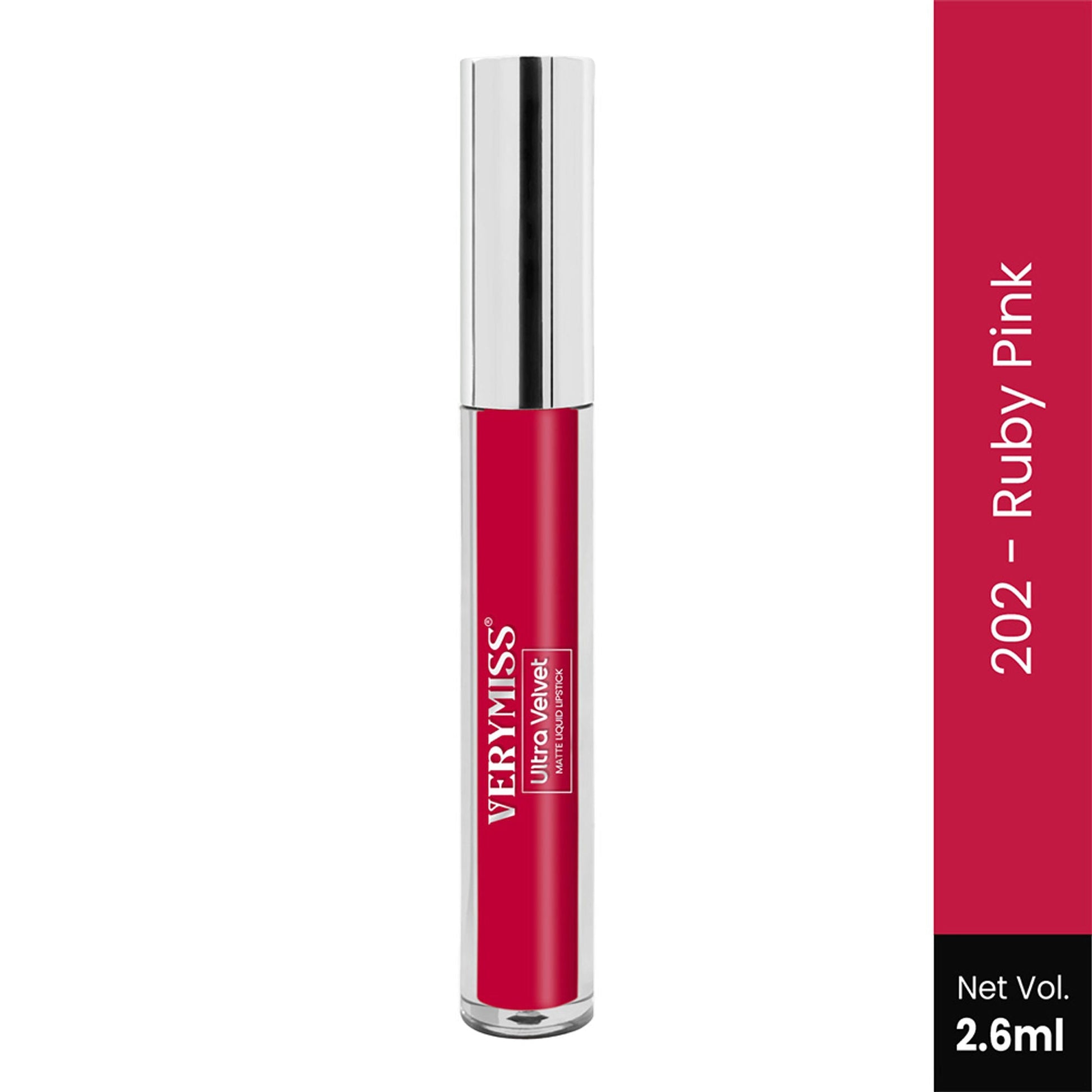 VERYMISS Ultra Velvet Matte Liquid Lipstick - 202 Ruby Pink  Grab2Buy VERYMISS Grab2Buy