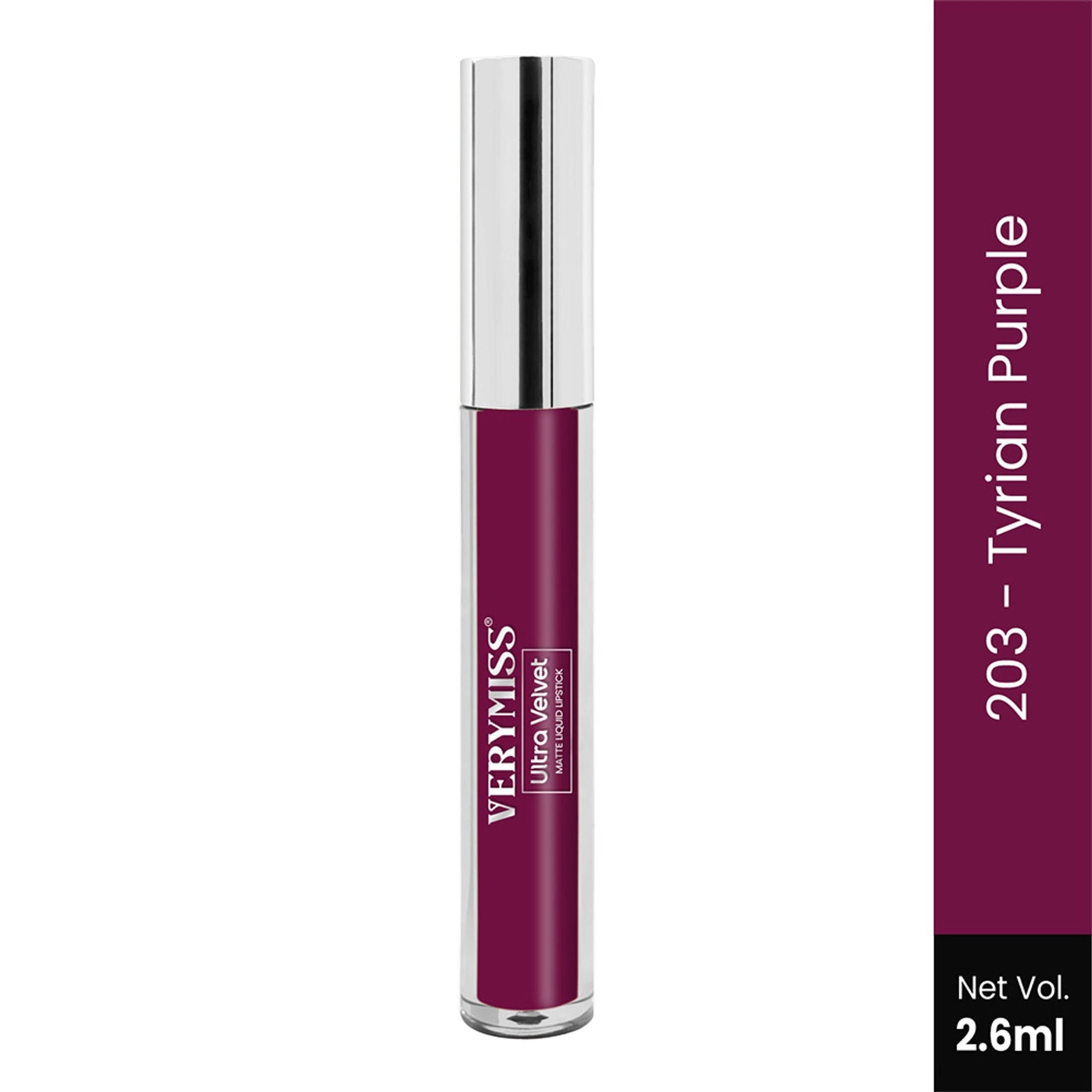 VERYMISS Ultra Velvet Matte Liquid Lipstick - 203 Tyrian Purple  Grab2Buy VERYMISS Grab2Buy