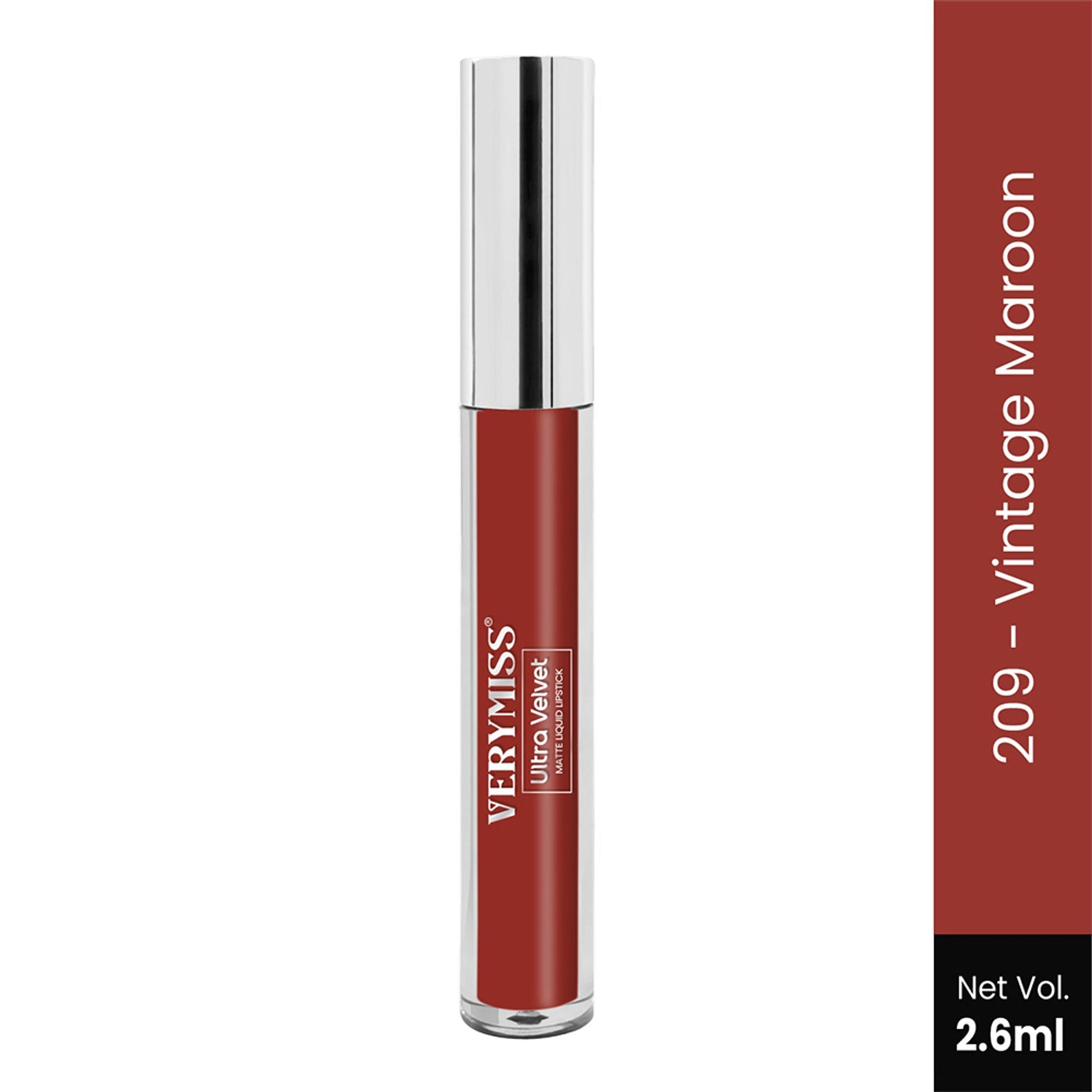 VERYMISS Ultra Velvet Matte Liquid Lipstick - 209 Vintage Maroon  Grab2Buy VERYMISS Grab2Buy