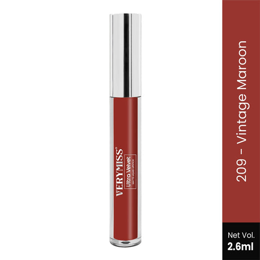VERYMISS Ultra Velvet Matte Liquid Lipstick - 209 Vintage Maroon  Grab2Buy VERYMISS Grab2Buy
