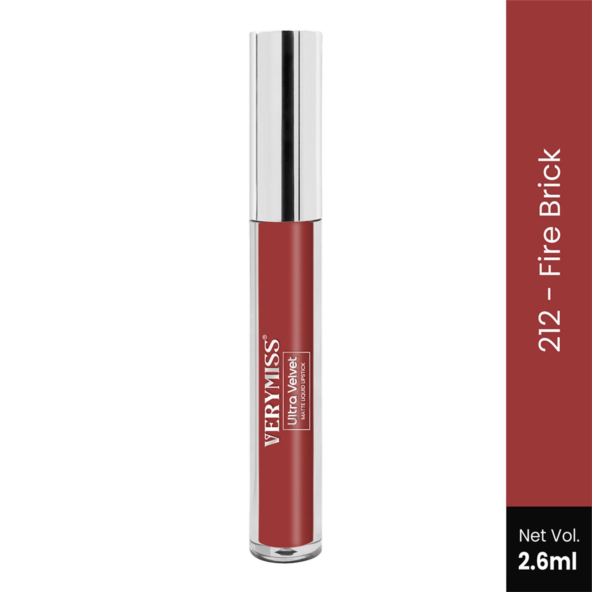 VERYMISS Ultra Velvet Matte Liquid Lipstick - 212 Fire Brick  Grab2Buy VERYMISS Grab2Buy