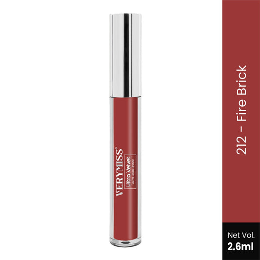 VERYMISS Ultra Velvet Matte Liquid Lipstick - 212 Fire Brick  Grab2Buy VERYMISS Grab2Buy