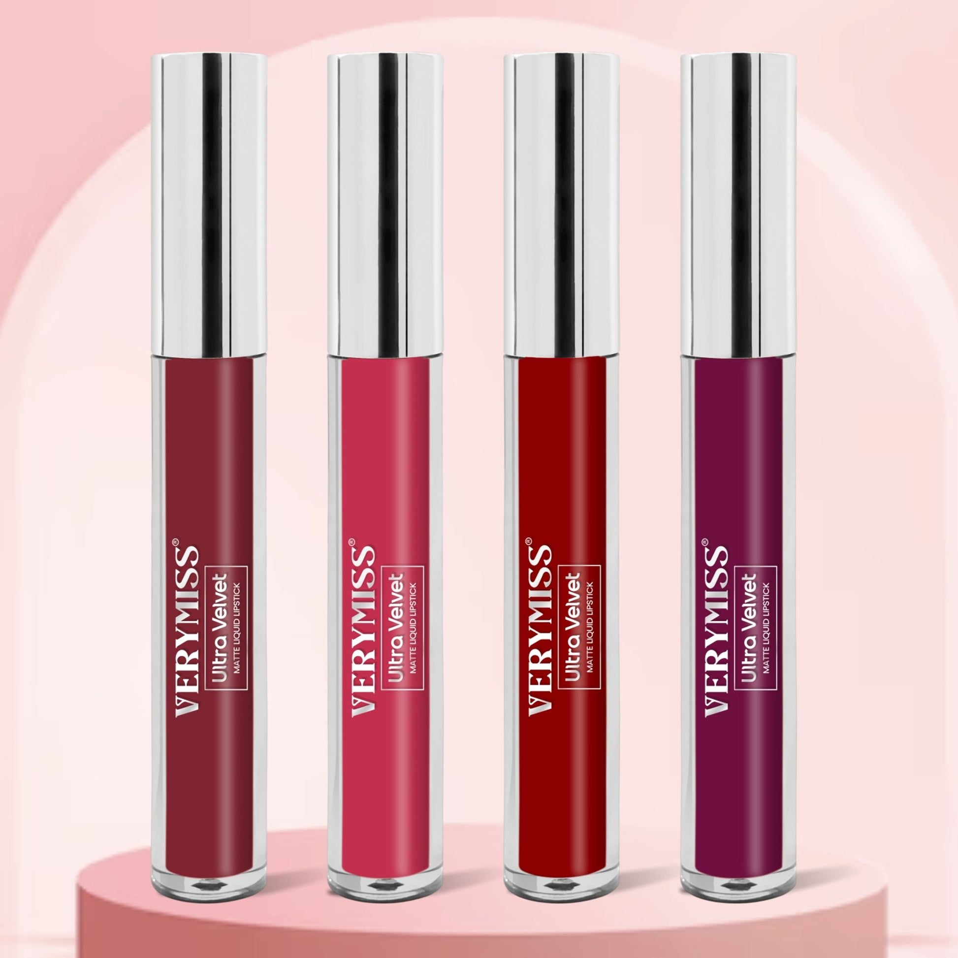 VERYMISS Set Of 4 Long Stay Velvet Matte Non Transfer Lip Color Combo 3  Grab2Buy VERYMISS Grab2Buy