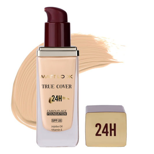 Matt Look True Cover Camouflage 24Hrs Long Stay Foundation - Sun Beige 