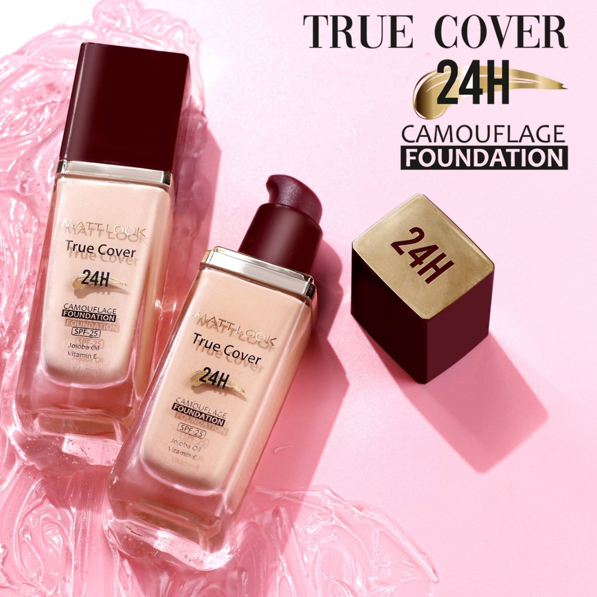 Matt Look True Cover Camouflage 24Hrs Long Stay Foundation - Sun Beige 
