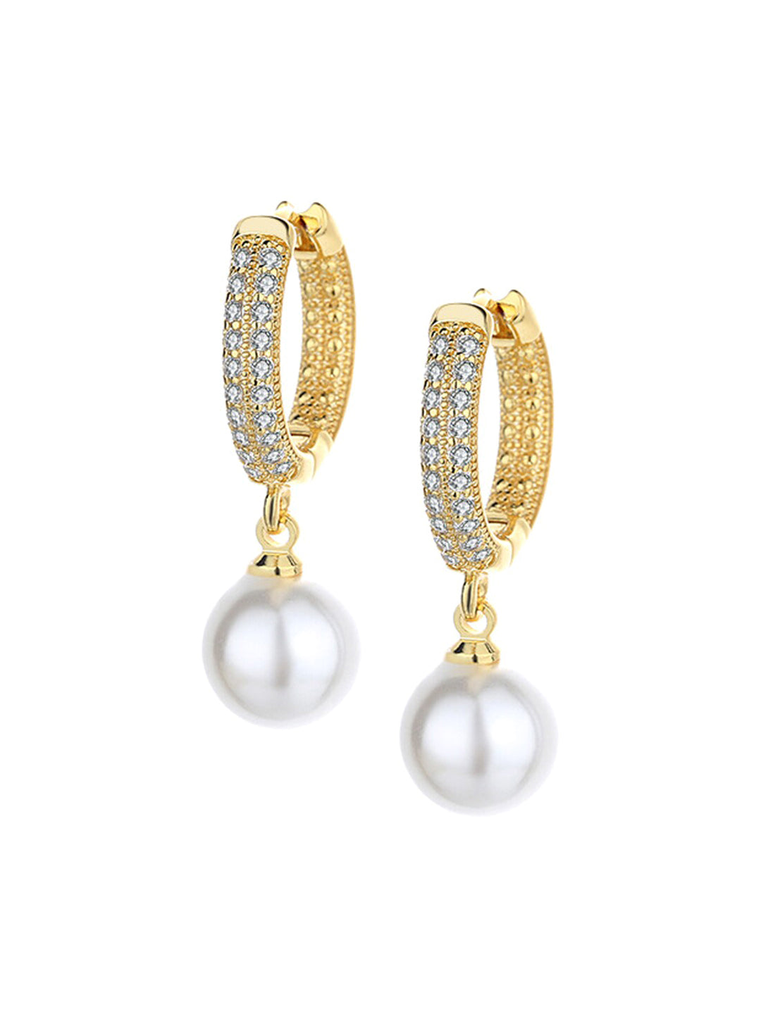 Yellow Chimes Gold-Plated Circular Hoop Earrings - Grab2buy