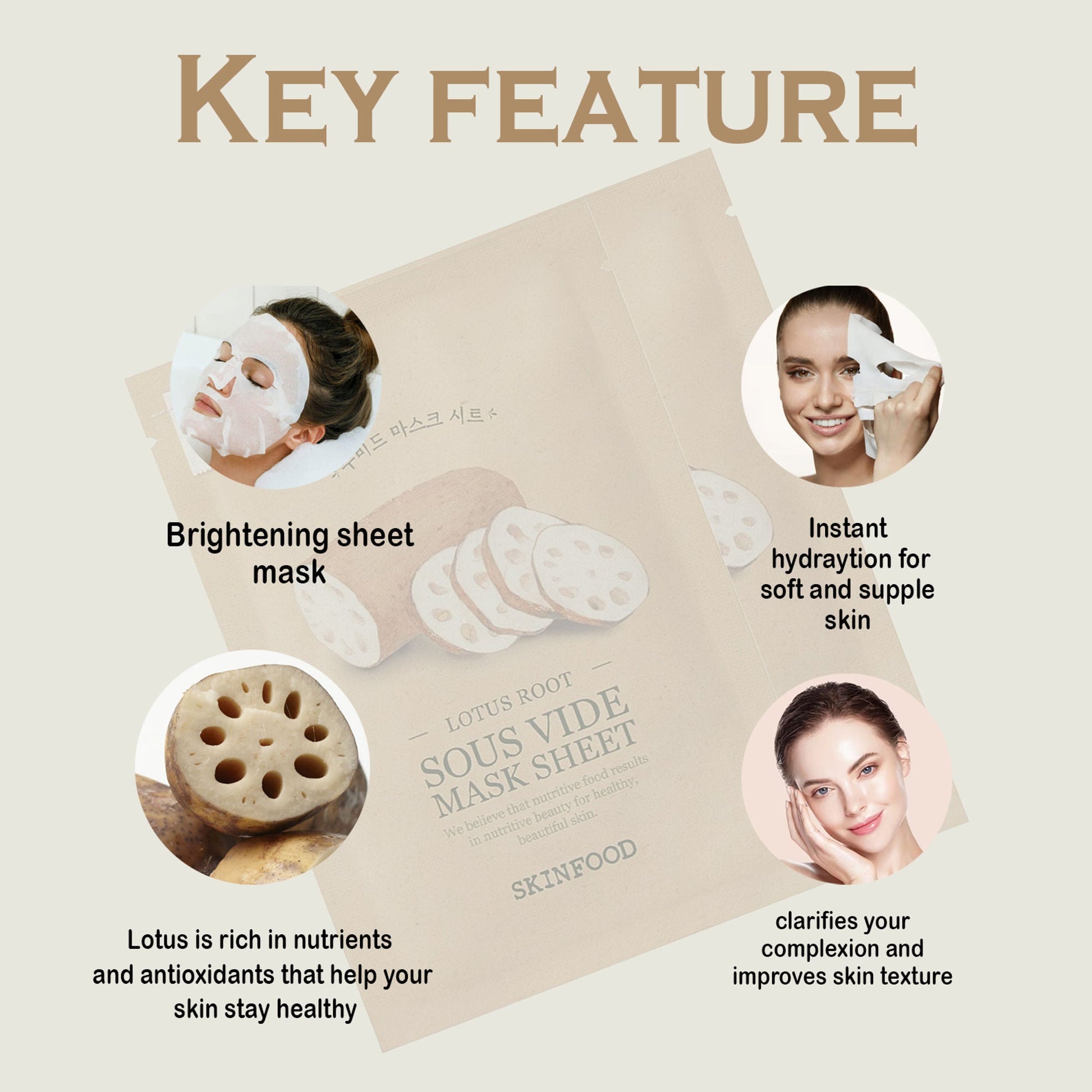 Skinfood Sous Vide Mask Sheet - Lotus Root