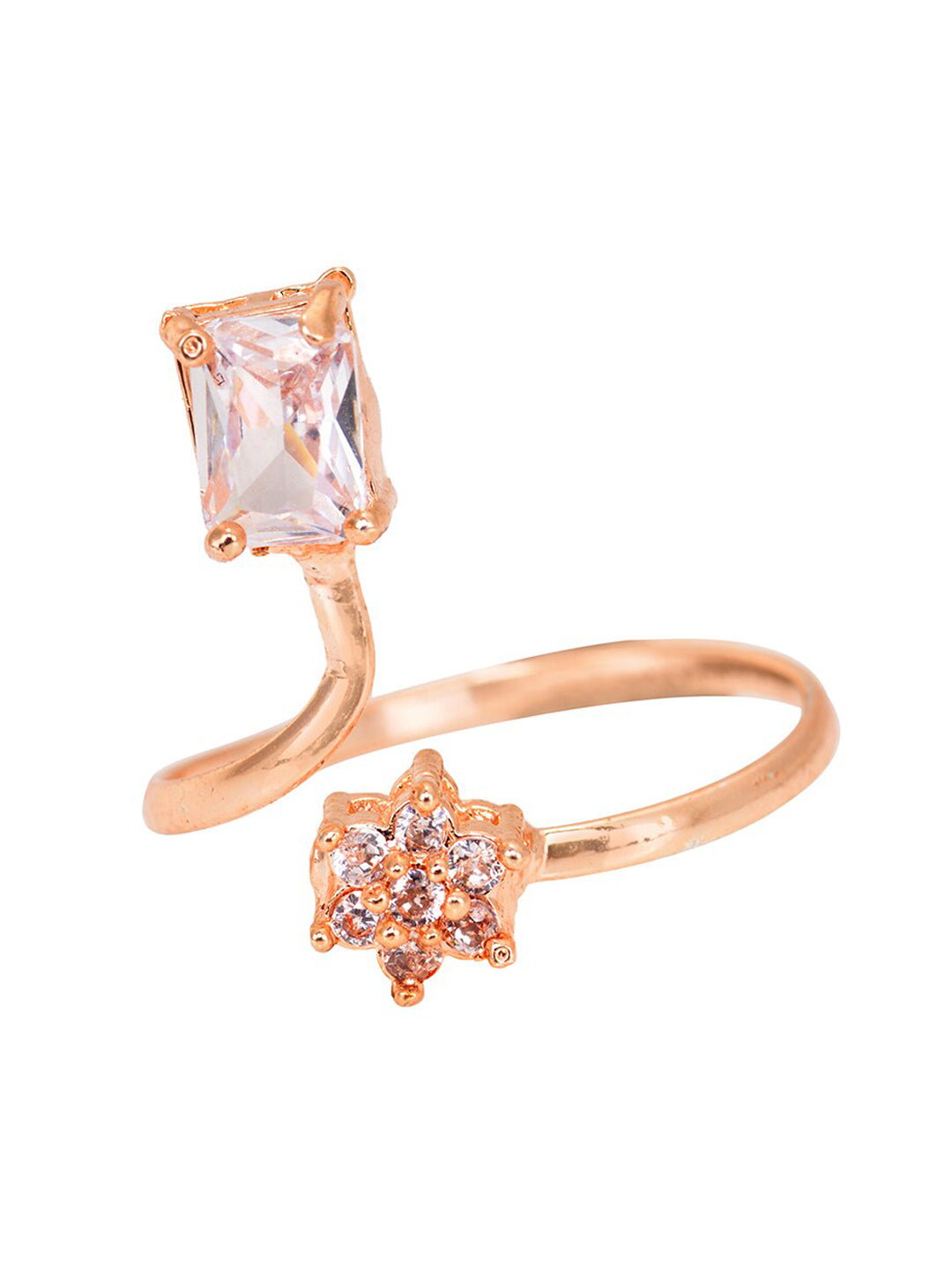 Saraf RS Jewellery Rose Gold Plated AD Studded Designer Jewellery Set - Grab2buy