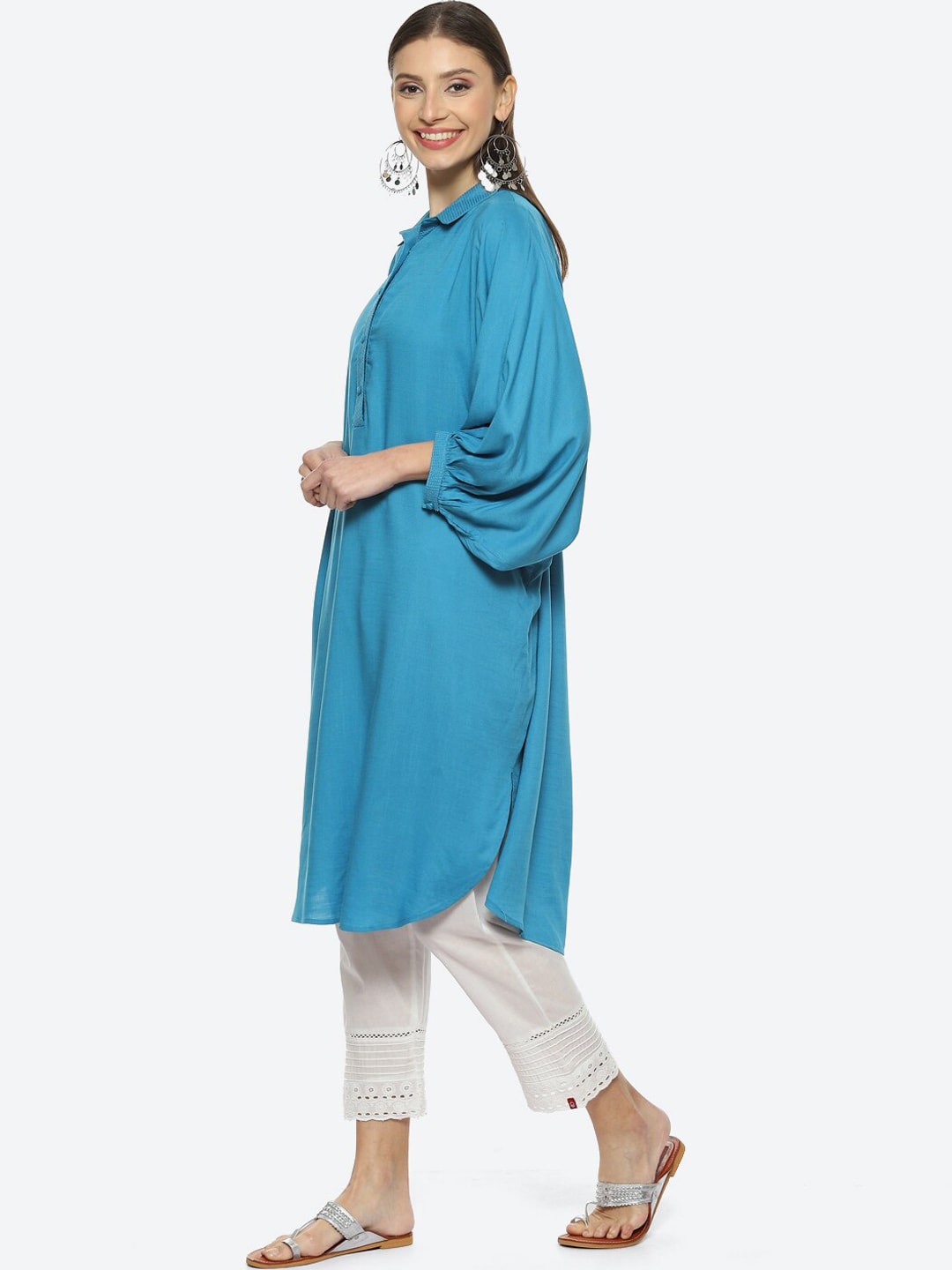 Biba Women Thread Work Pathani Kurta 