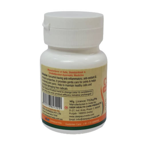 Deep Ayurveda Curcumin 500mg Veg Capsules - Grab2buy