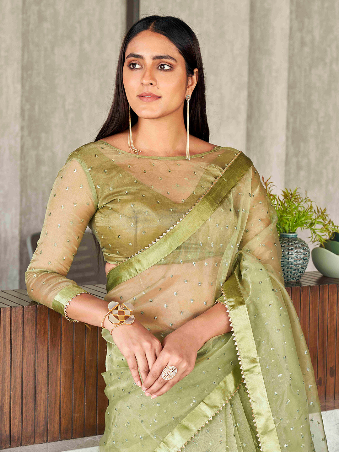 Tikhi Imli Sequinned Organza Grab2Buy 