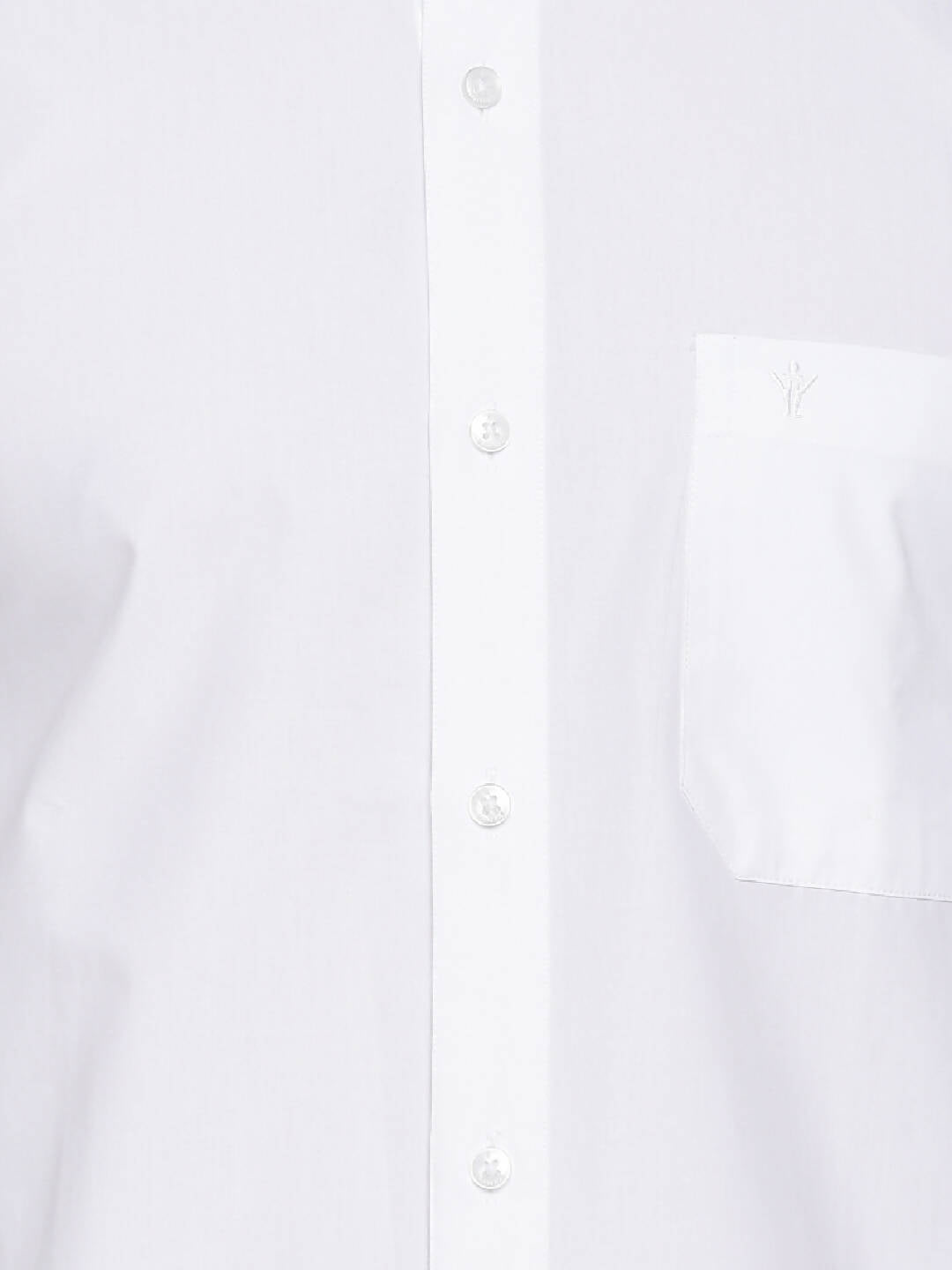 Ramraj Cotton Mens Half Sleeve Formal Poly Cotton White Shirt 