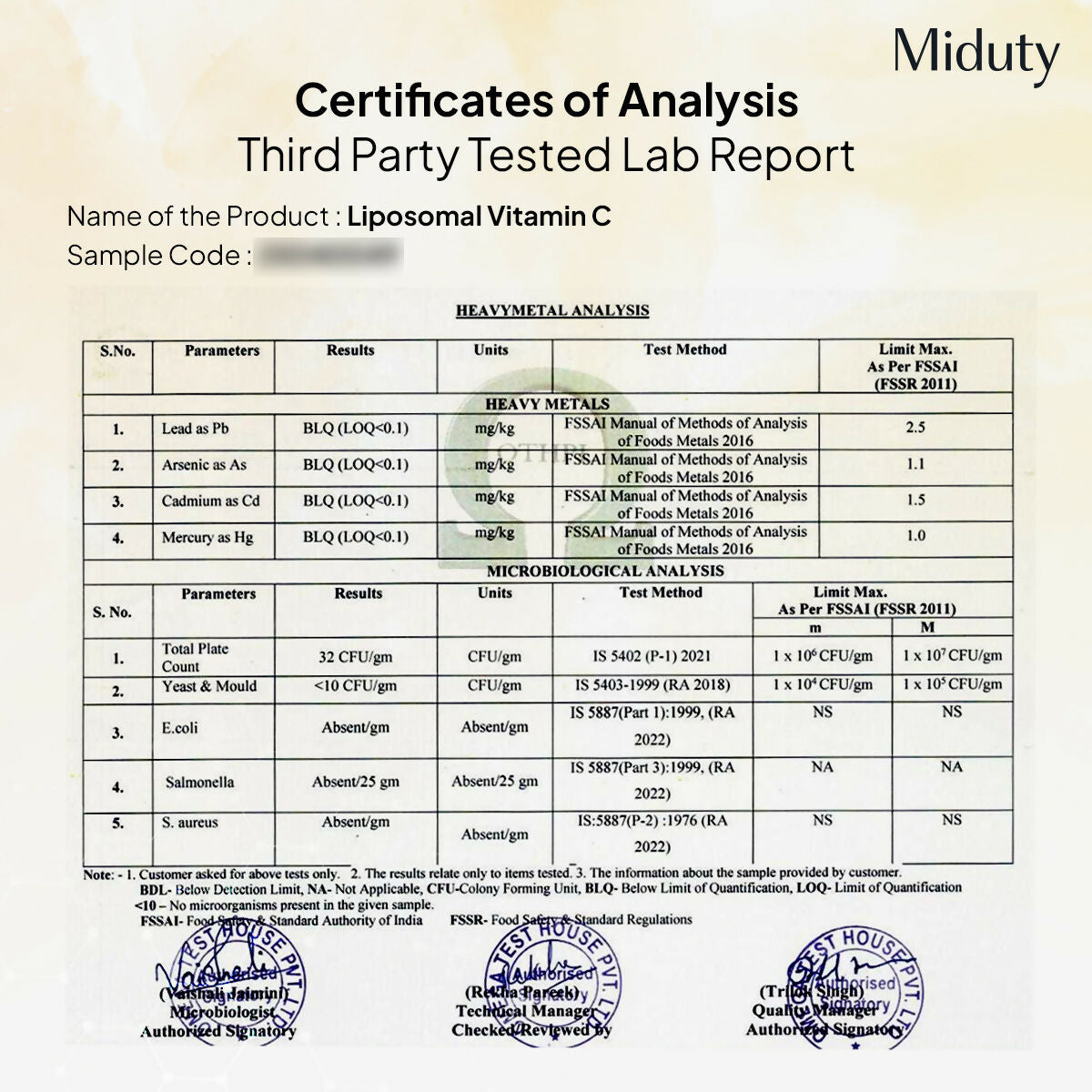 Miduty Liposomal Vitamin C - Immunity Booster Capsules 