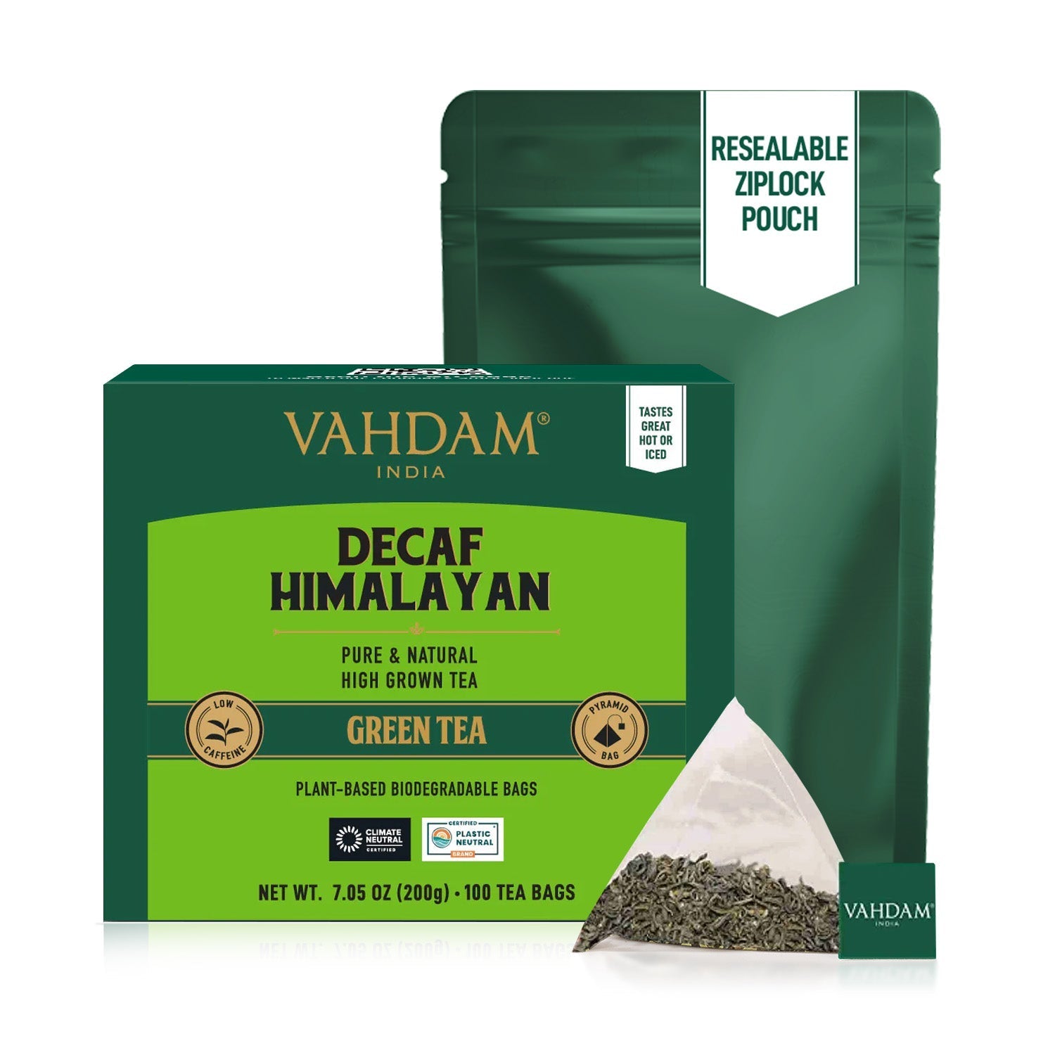 Decaf Himalayan Green Tea, 100 Count 