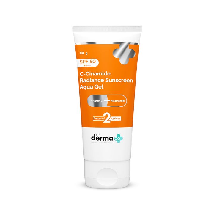 The Derma Co C-Cinamide Radiance Sunscreen Aqua Gel with SPF 50  Grab2Buy The Derma Co Grab2Buy