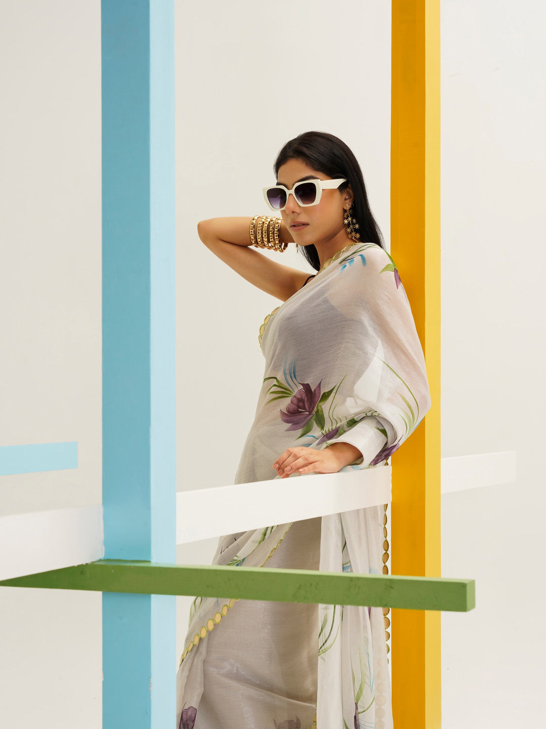 Tikhi Imli Floral Printed Poly Chiffon Grab2Buy 