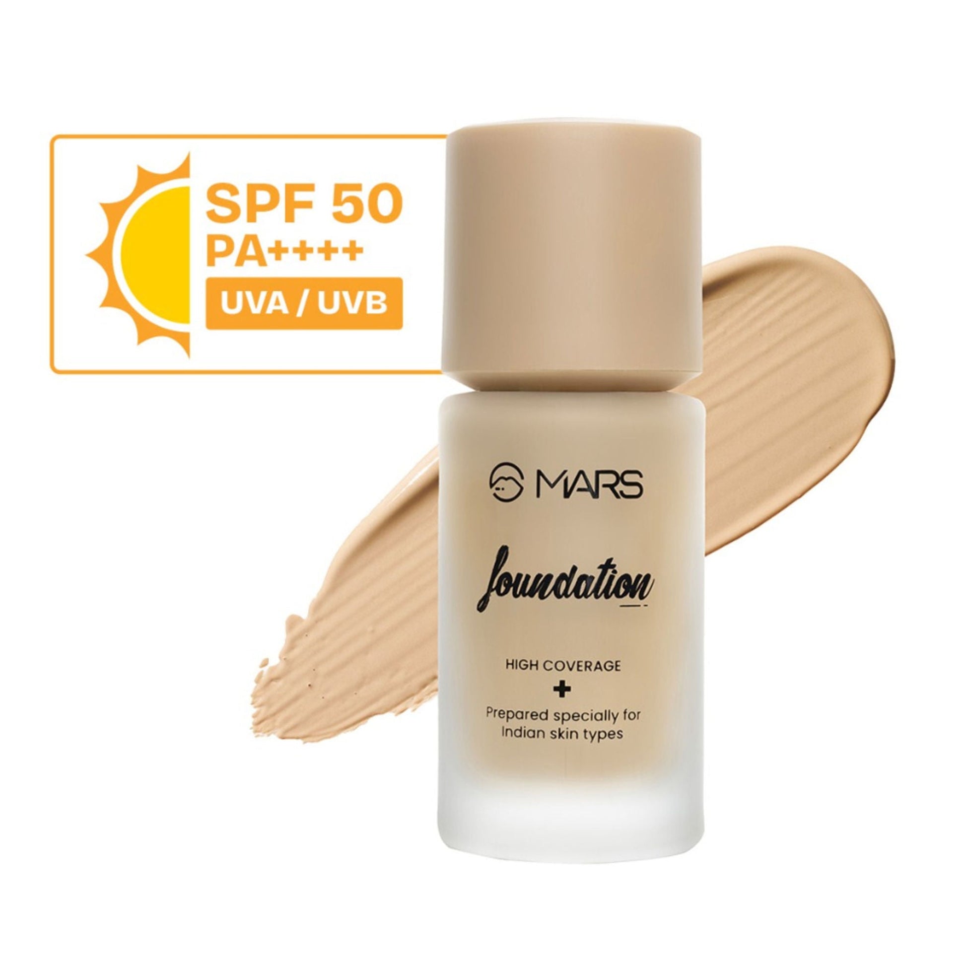 MARS Cosmetics SPF50 PA++++ High Coverage Liquid Foundation - 3 