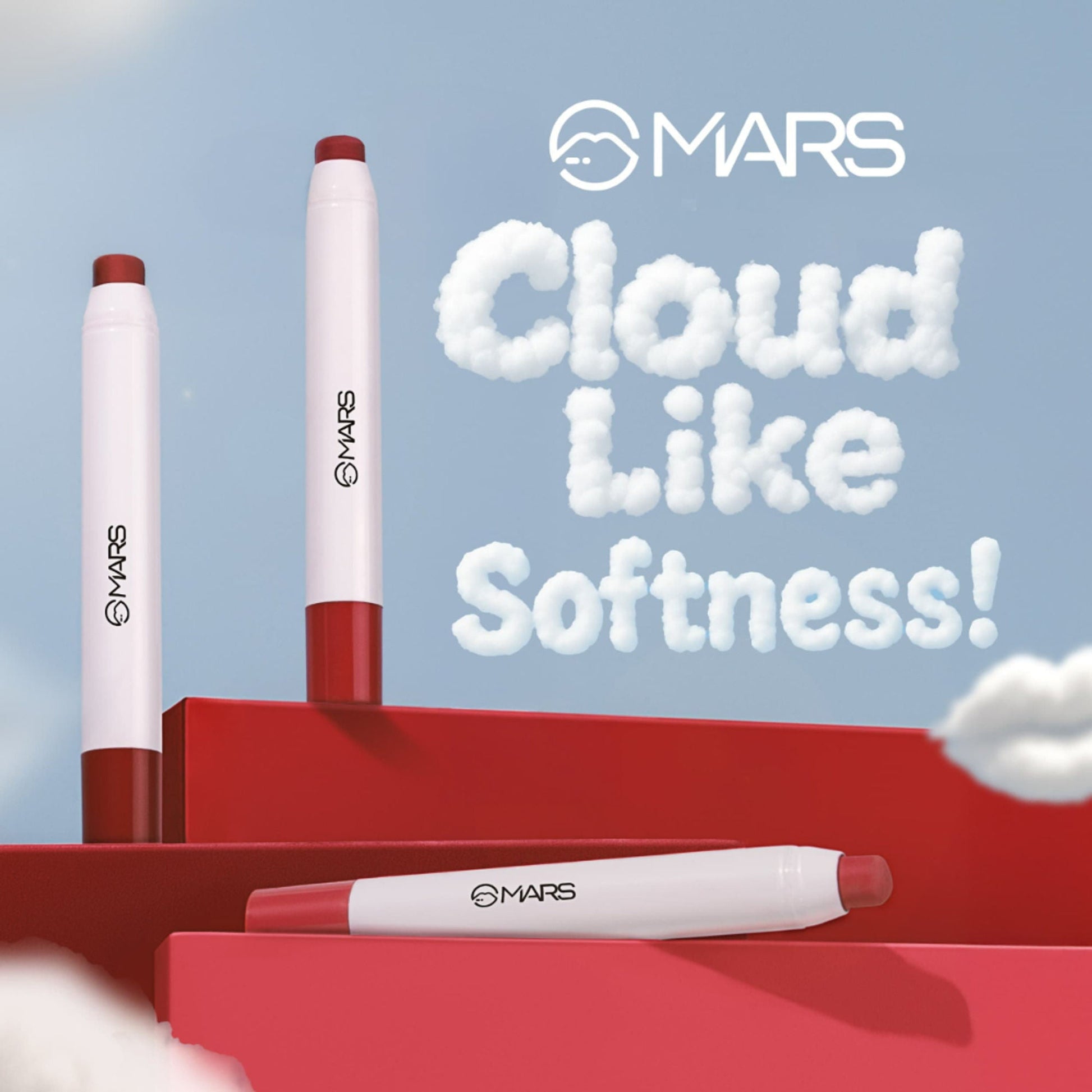 MARS Cosmetics Cloud Kiss Soft - Matte Lip Crayon - 18 Crimson Drift 