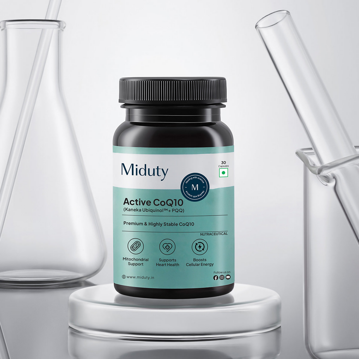 Miduty by Palak Notes Active CoQ10 + PQQ Capsules 