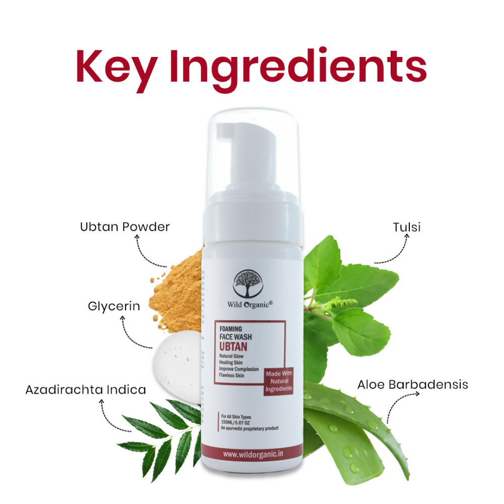 Wild Organic Foaming Face Wash Ubtan  Grab2Buy Wild Organic Grab2Buy
