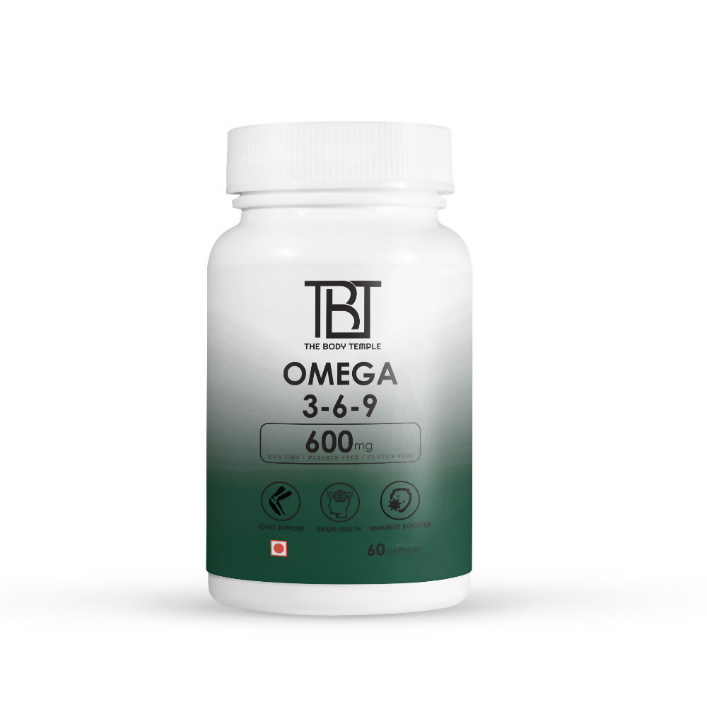 The Body Temple Omega 3-6-9 600mg For Brain, Heart and Muscle Capsules 