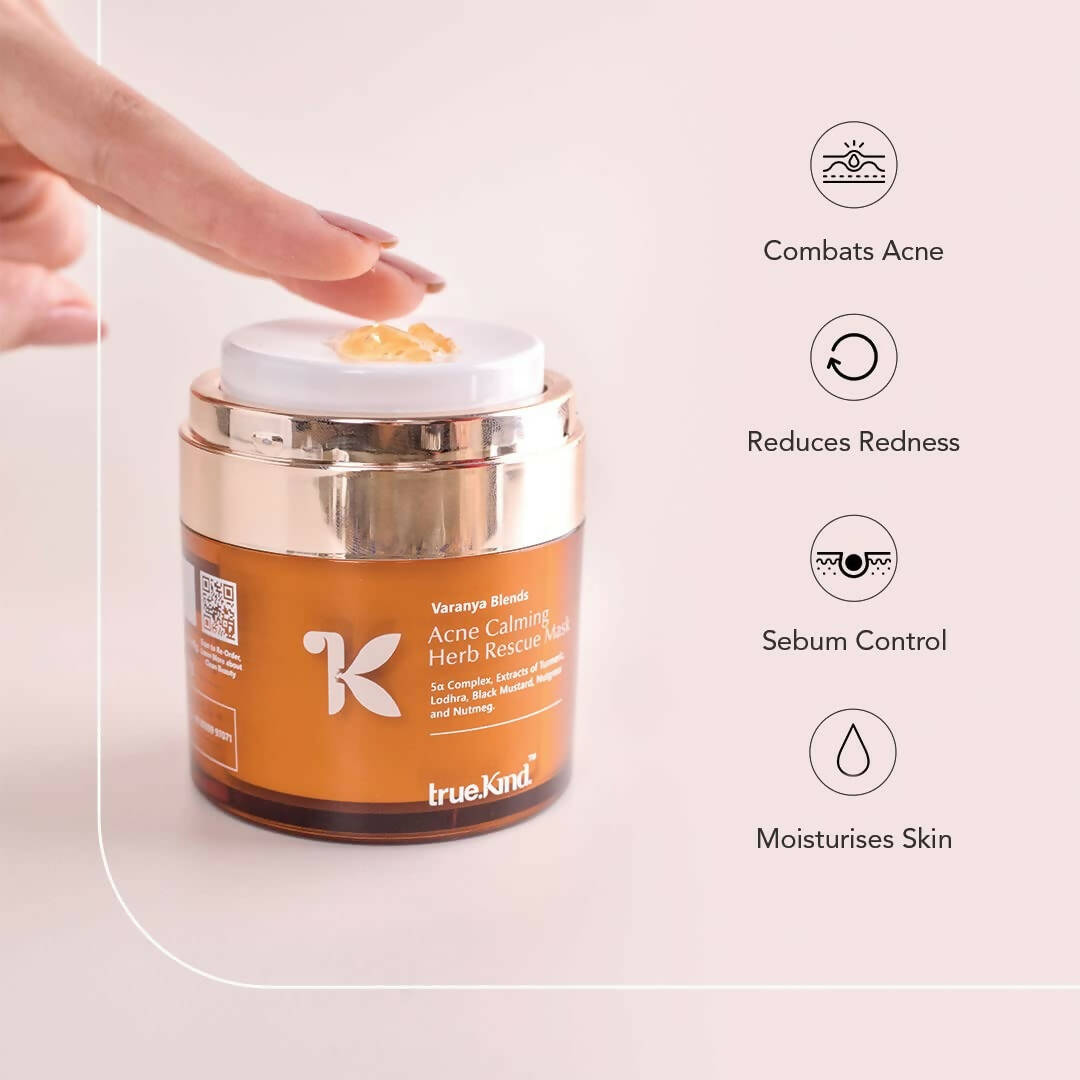 True Kind Varanya Blends Acne Calming Herb Rescue Mask  Grab2Buy True Kind Grab2Buy