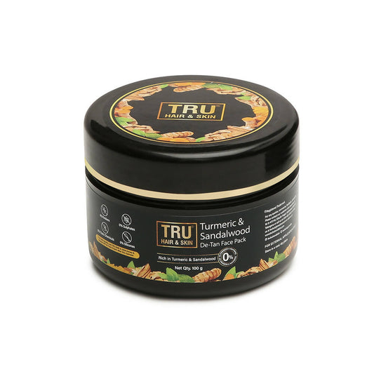 Tru Hair & Skin Turmeric & Sandalwood De-Tan Face Pack  Grab2Buy Tru Hair & Skin Grab2Buy
