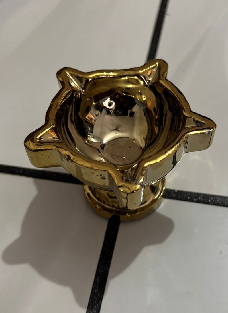 Wood estate Crafted From Metal Designer Diya  Grab2Buy Prazu Fashion Grab2Buy