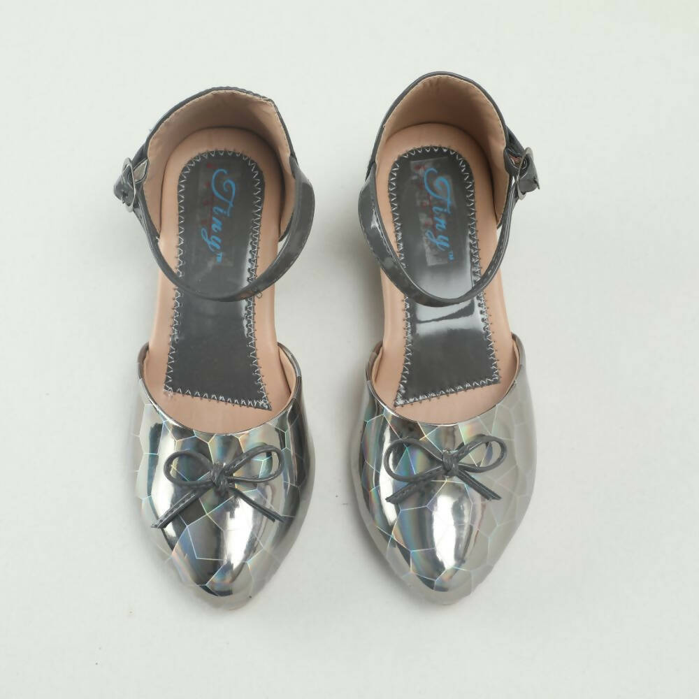 Tiny Bugs Girls Party Wear Ballerinas Heels - Dark Grey  Grab2Buy Tiny Bugs Grab2Buy