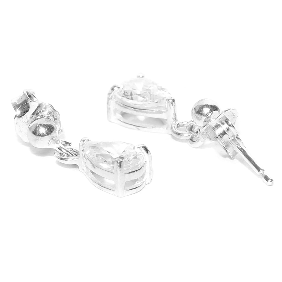 Gold-Polished Dangling Heart Drop Earring For Women - Wahe Jewels Noz2Toz