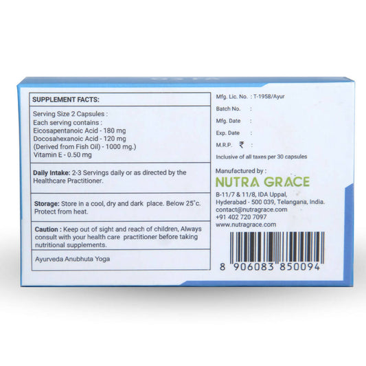 Nutra Grace Fish Oil O3 FA Capsules - Grab2buy
