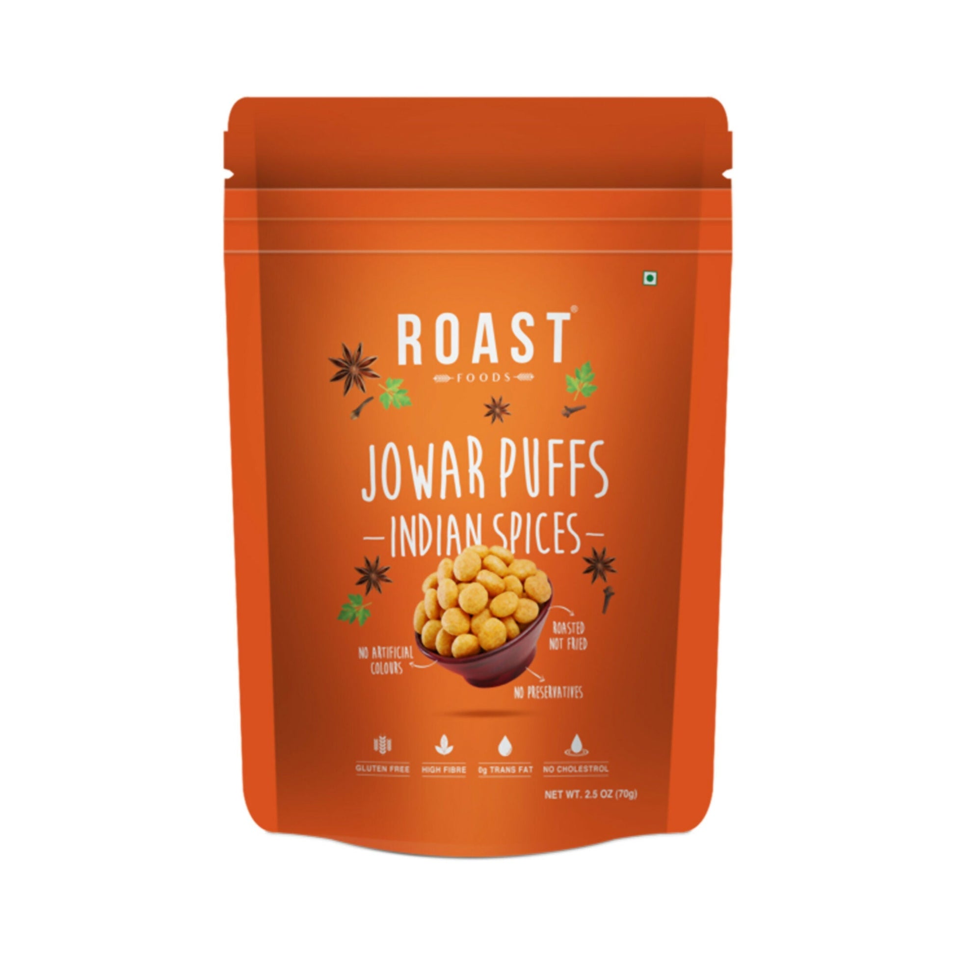 Roast Foods Jowar Puff Indian Spices 