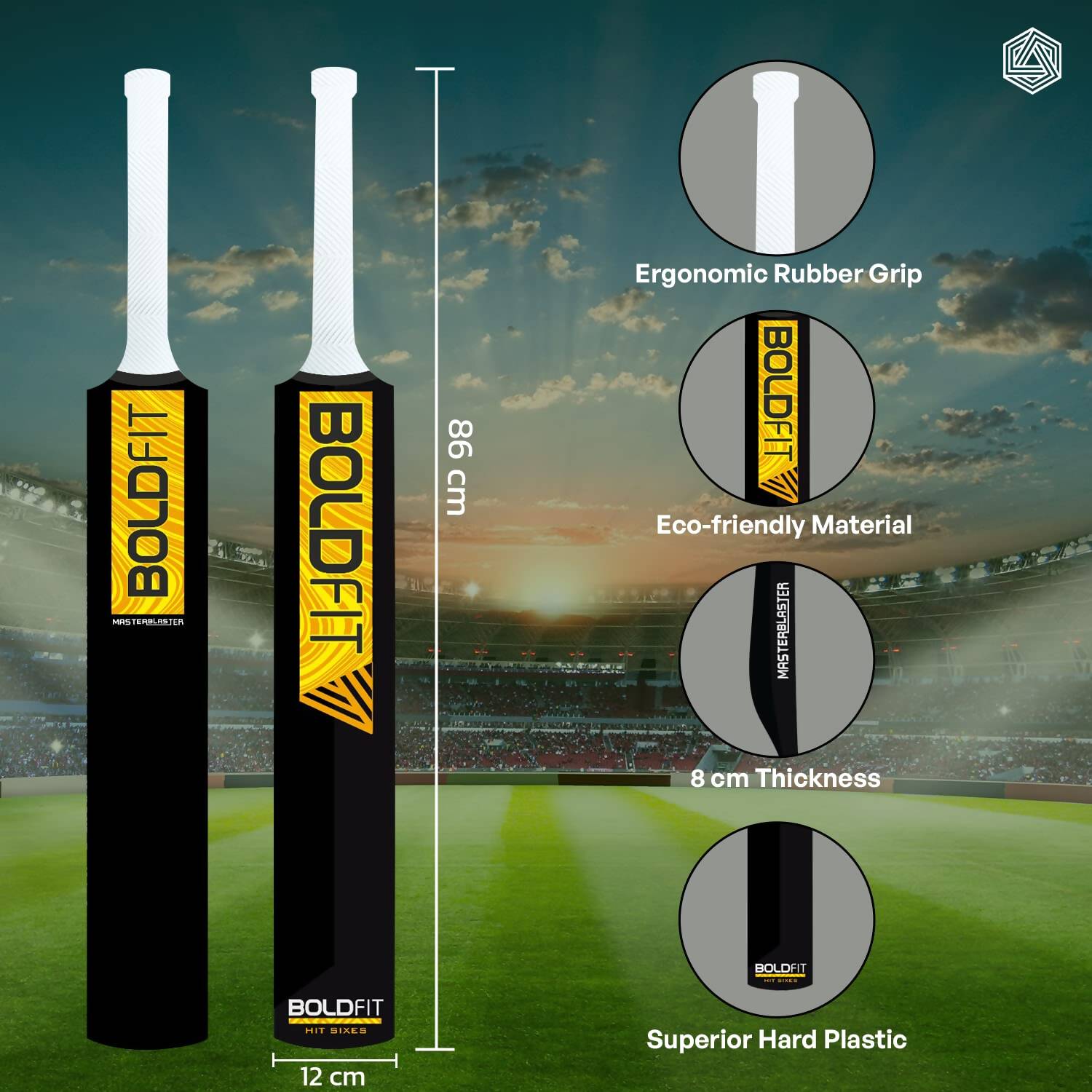 Boldfit Turf Cricket Bat (Full Size) 