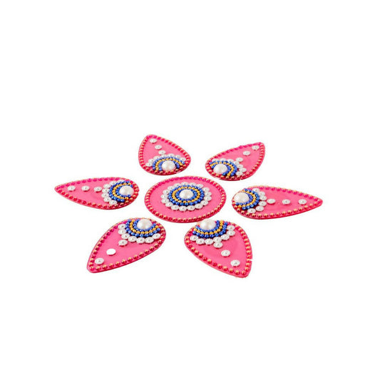 Kundan HandiKrafts Drop Rangoli Red (Baby) - Grab2buy