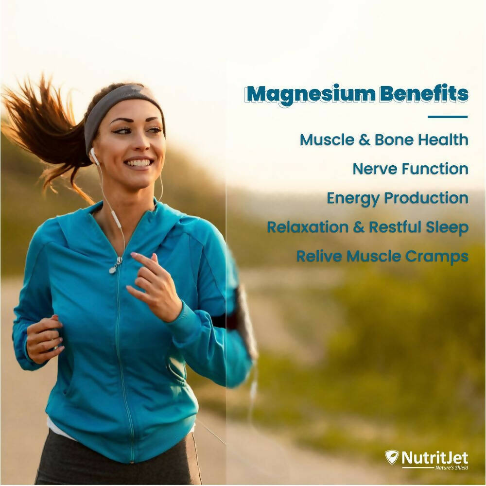 NutritJet Magnesium Glycinate 550mg Veg Capsules 